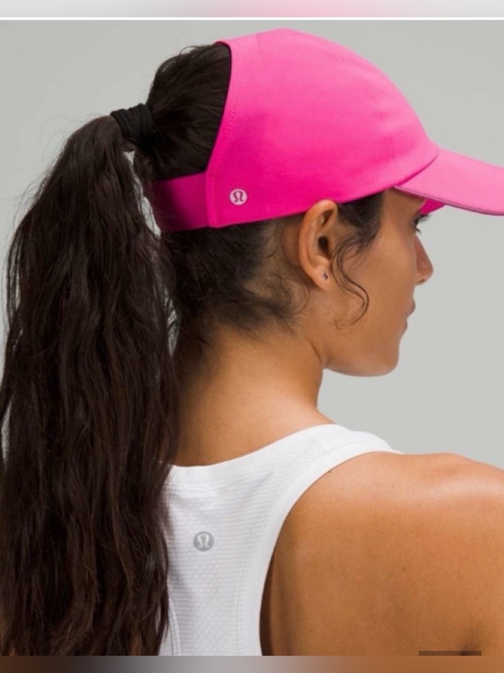 NWOT Lululemon Fast and Free Ponytail Running Pink Women's Hat/ Baseball Cap